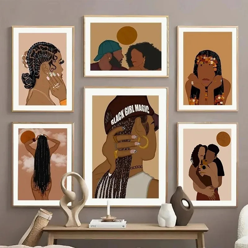 Cultural Hair Representation Art Canvas