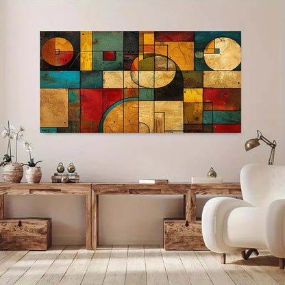 modern abstract frameless horizontal canvas wall art
