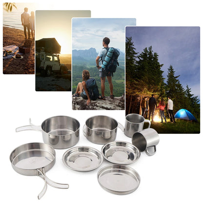 Portable Travel Cookware Kit - 8 Pack