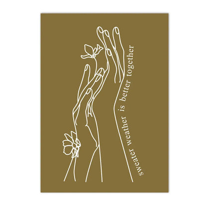 hello fall pumpkin and autumn leaves seasonal canvas