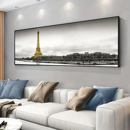 unframed eiffel tower paris landscape canvas poster