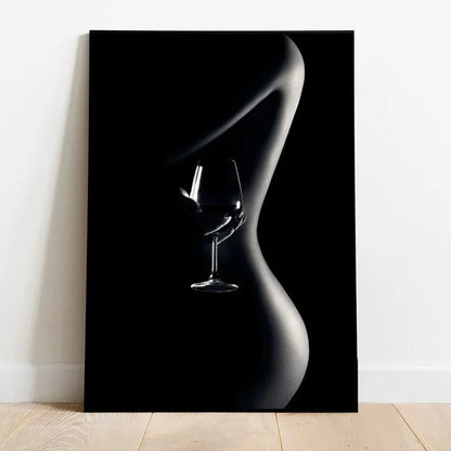 tasteful black and white nude figure canvas wall art
