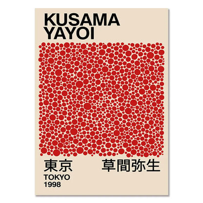 kusama inspired abstract dots nordic gallery canvas