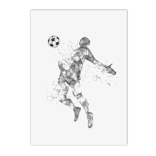 minimal abstract football themed canvas for teens