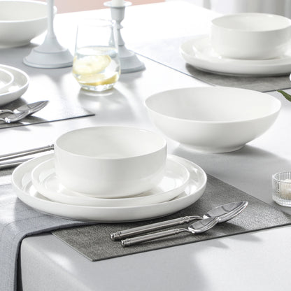 MALACASA Ceramic Porcelain Dinnerware  - Set Of 24
