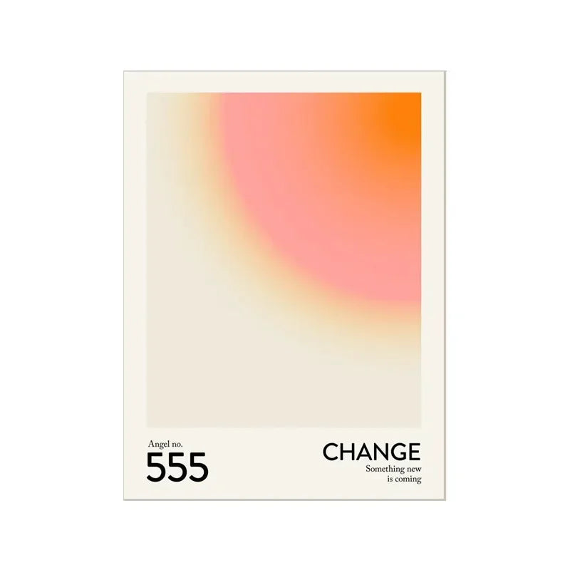 minimalist angel portrait with glowing halo gradient canvas wall art