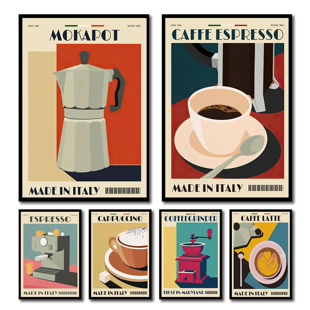 Italian Espresso Coffee Pot Canvas Print