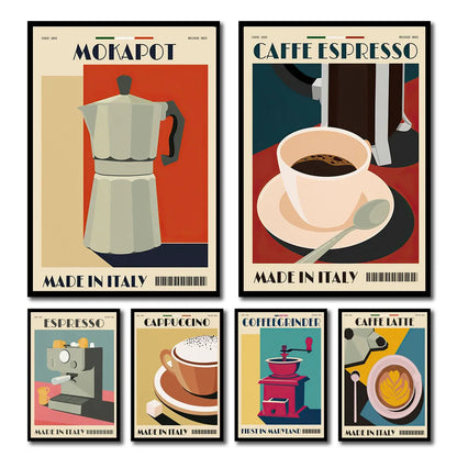 Italian Espresso Coffee Pot Canvas Print