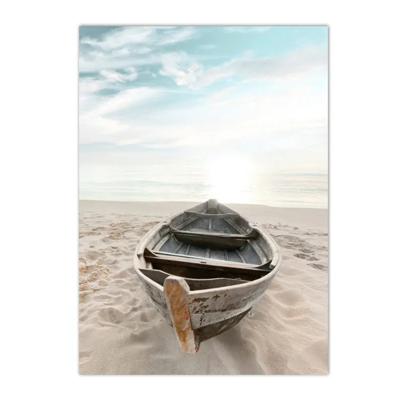 Ocean Beach Seagull & Starfish Canvas Print