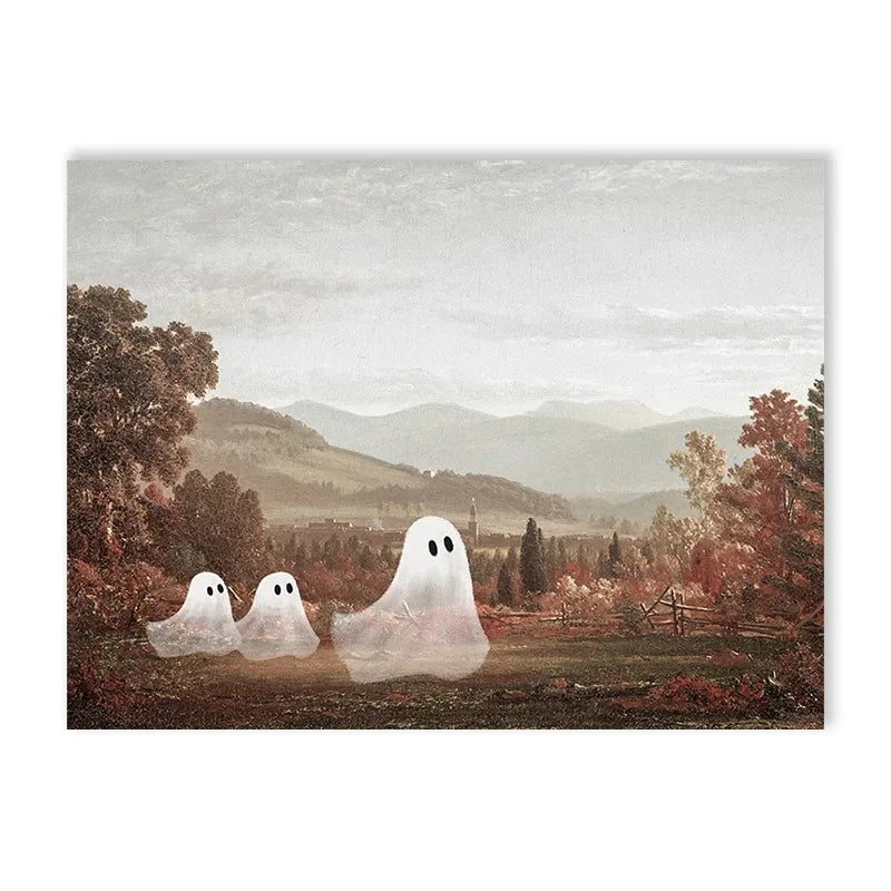 Vintage Autumn Farmhouse Canvas Print