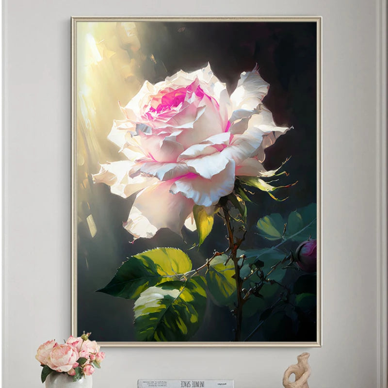 Modern Rose Canvas - Set Of 3