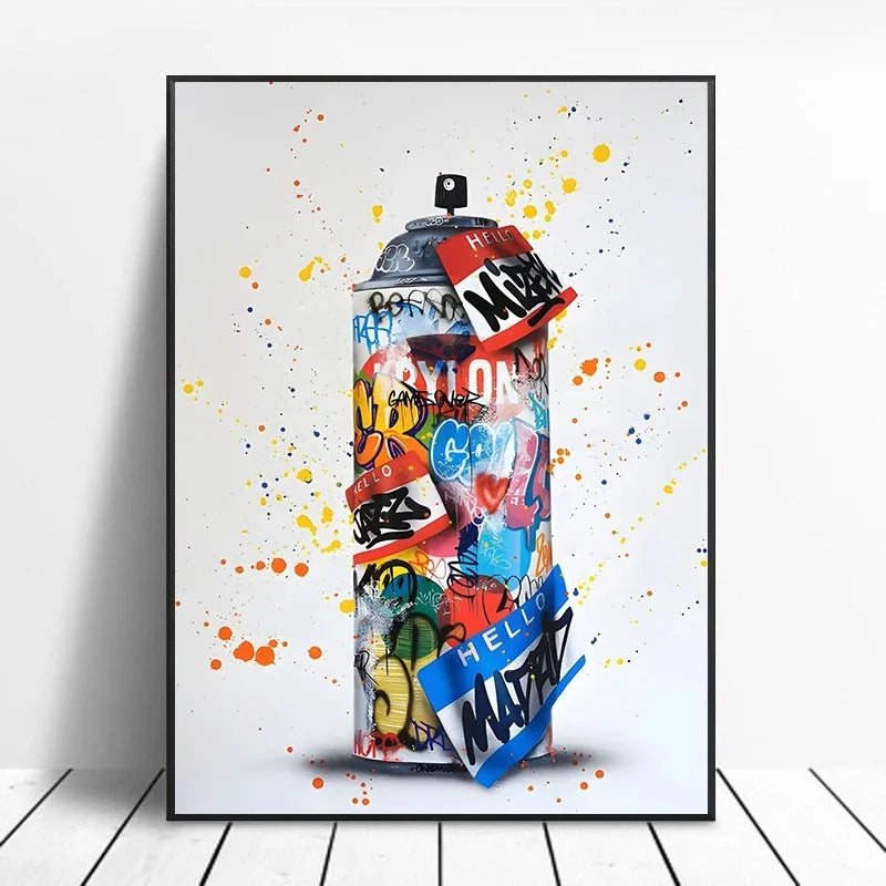 Street Graffiti Gestures Canvas Wall Art