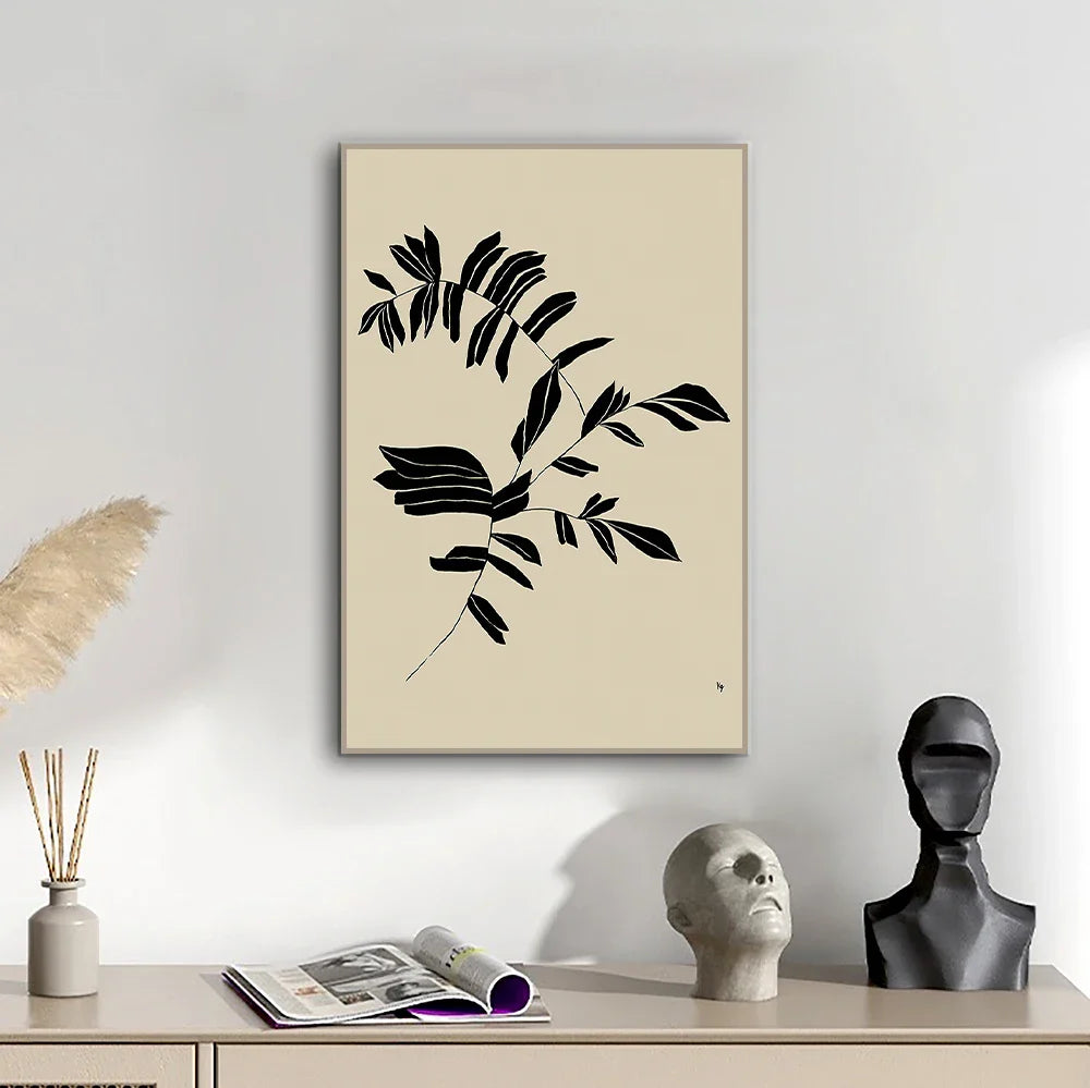 Mid-Century Botanical Abstract Canvas Print
