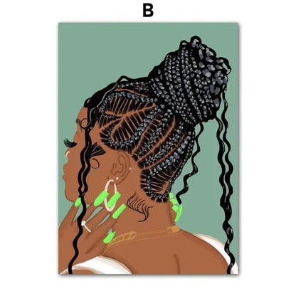 Cultural Hair Representation Art Canvas
