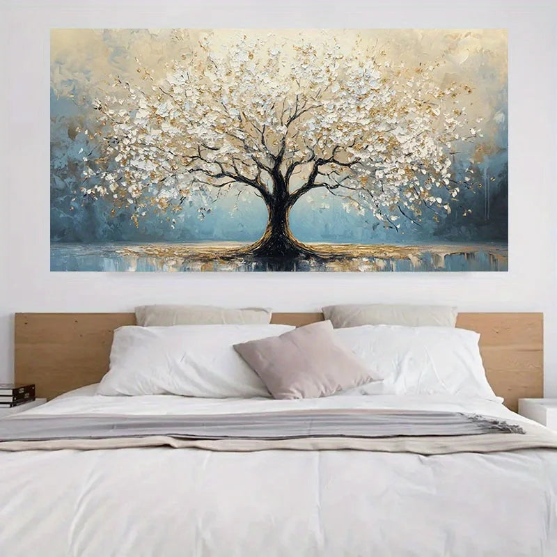 large textured abstract tree oil painting canvas wall art