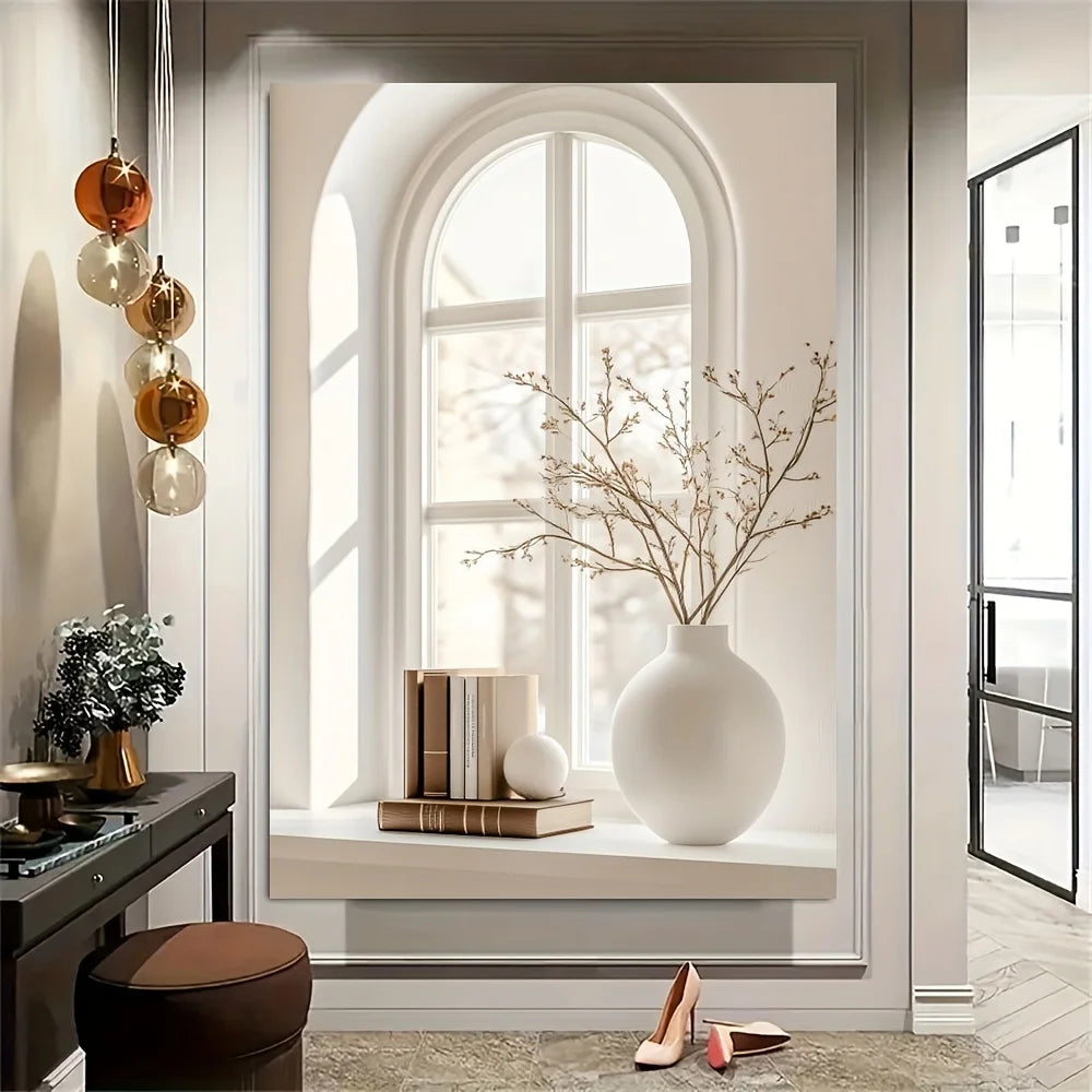 frameless modern art vase contemporary canvas