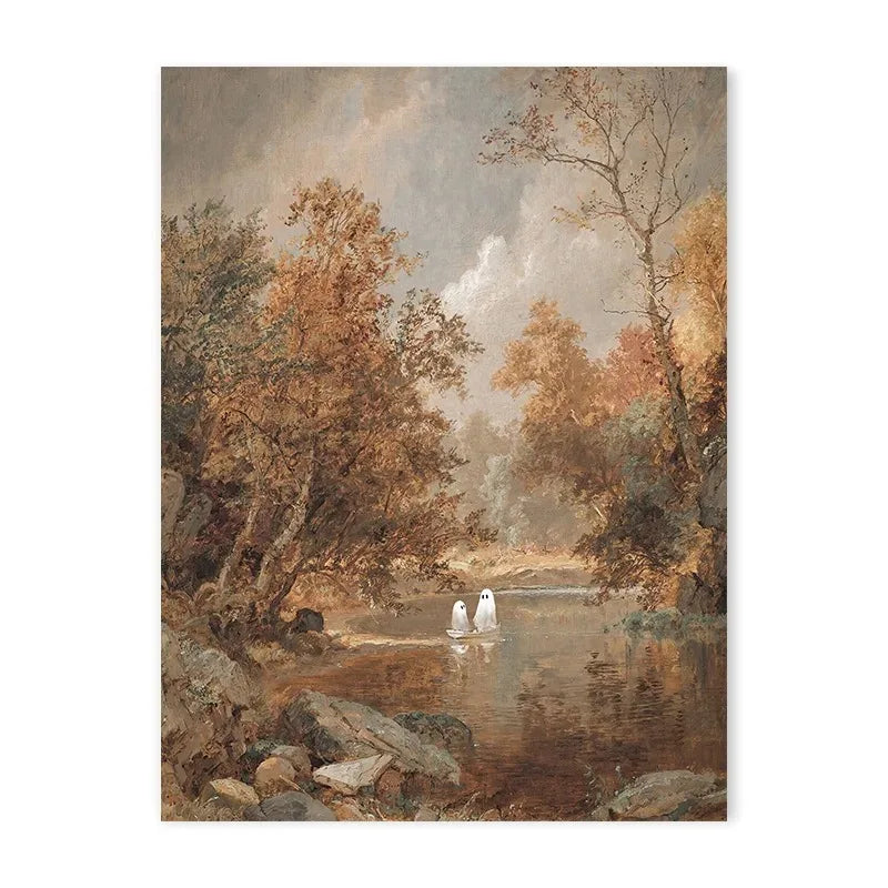 Vintage Autumn Farmhouse Canvas Print