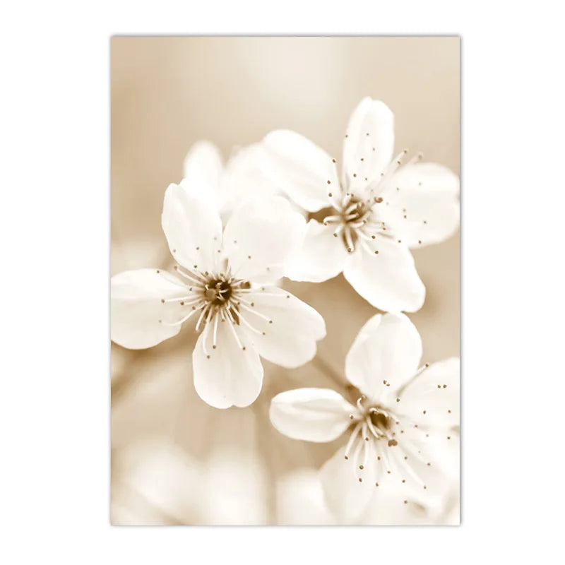 beige floral canvas with roses peonies and pampas grass