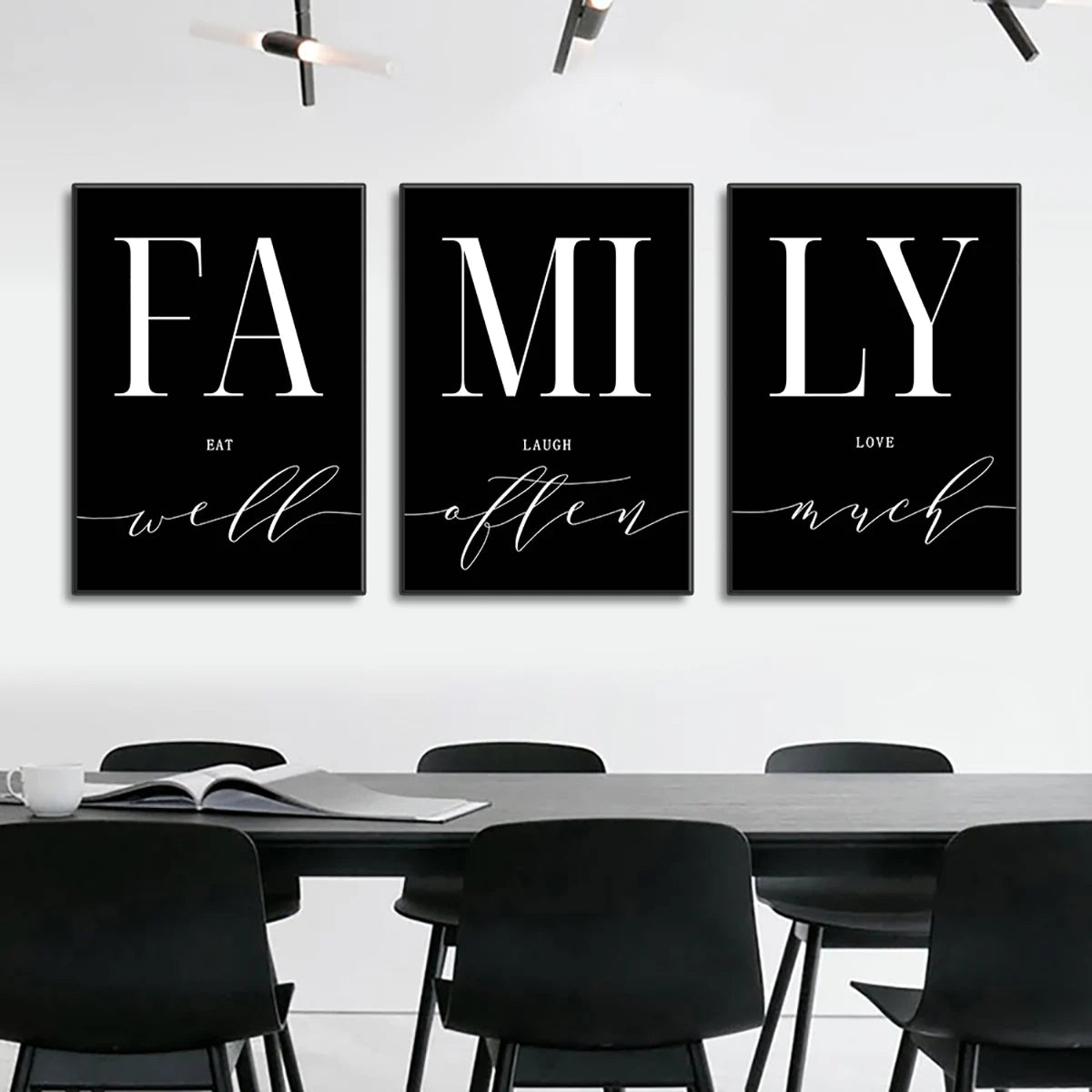 "Family" Quote Wall Art - Set Of 3