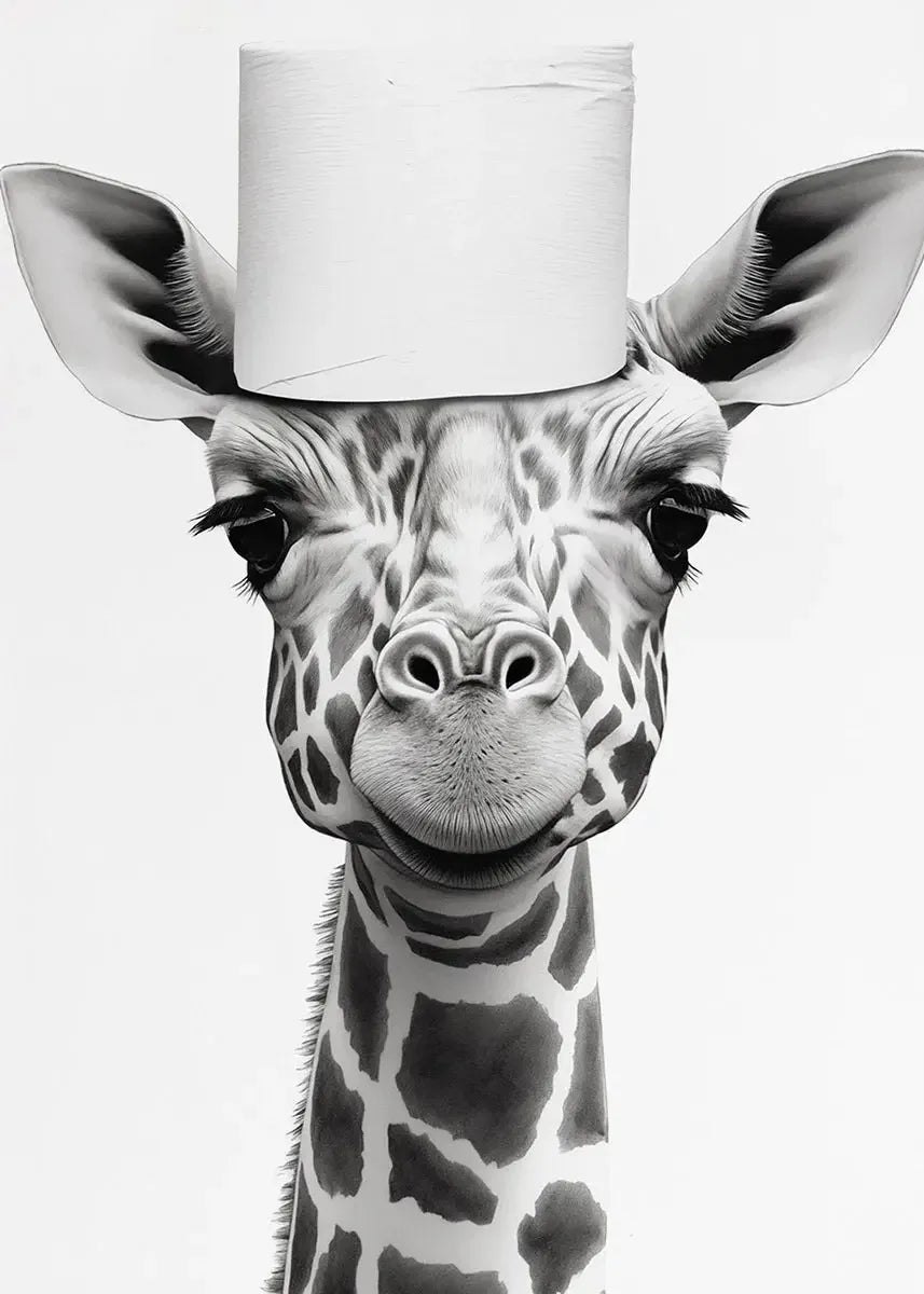 Funny Animal Bathroom Canvas Print