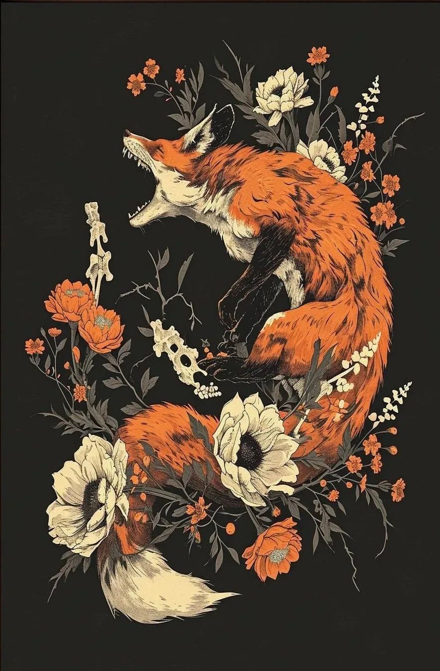 Floral Gothic Canvas Prints