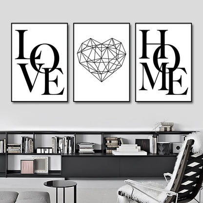 Love & Home Canvas Print - Set Of 3