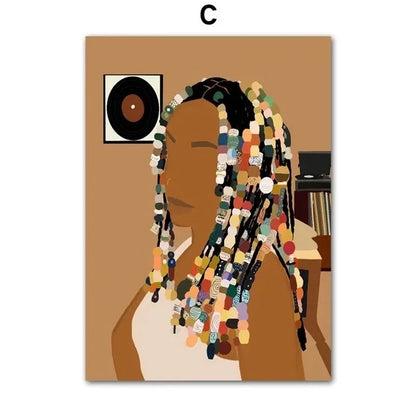 Cultural Hair Representation Art Canvas