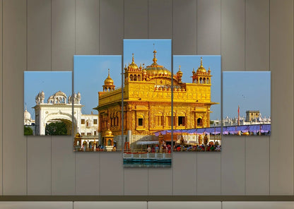 Golden Temple Amritsar Canvas - Set Of 5