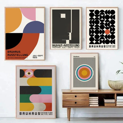 Eclectic Bauhaus Colourful Geometric Canvas