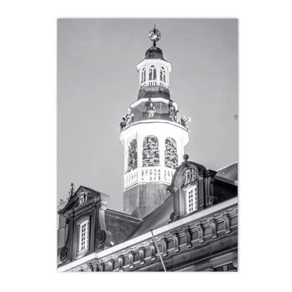 black and white cityscapes of new york and paris with bridges on canvas