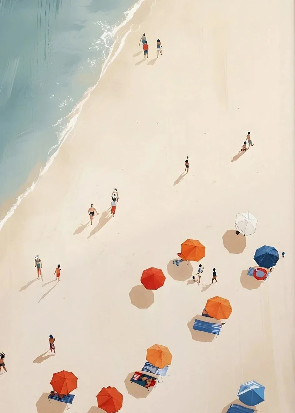 Nordic Summer Beach Canvas