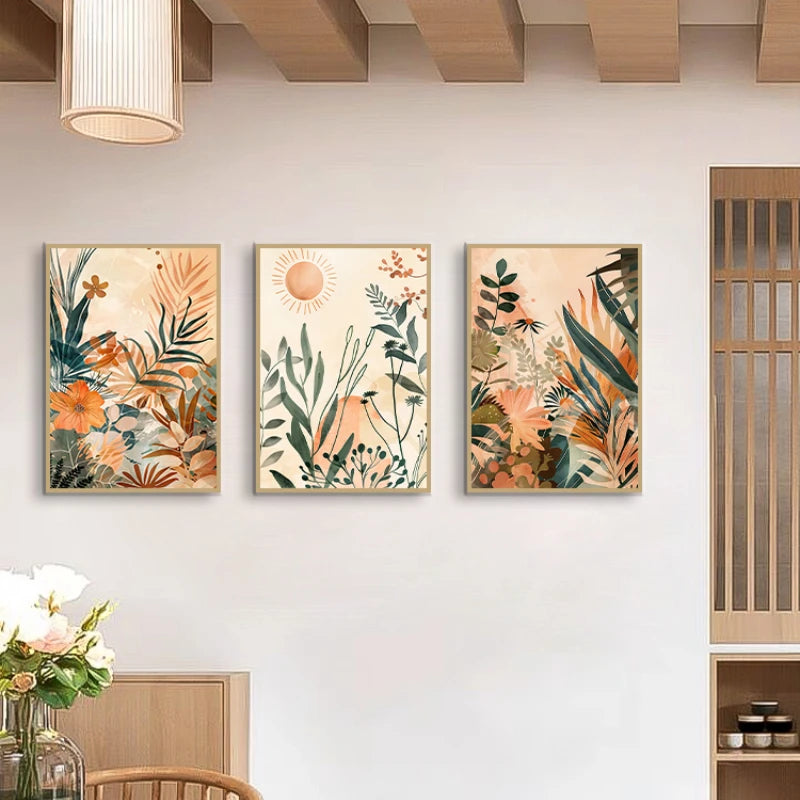 Boho Floral Canvas Prints