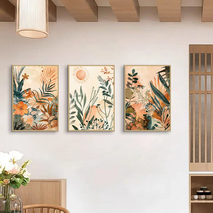 Boho Floral Canvas Prints