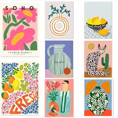 Colorful Matisse Inspired Gallery Wall Prints