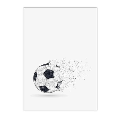 minimal abstract football themed canvas for teens
