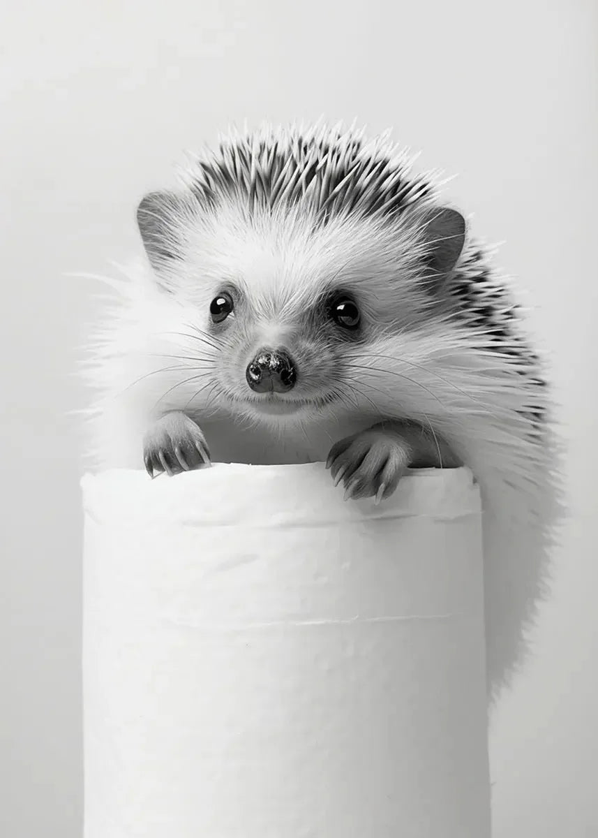 Funny Animal Bathroom Canvas Print