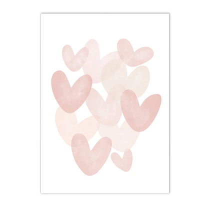 pink “you are my sunshine” with hearts and sun kids canvas wall art