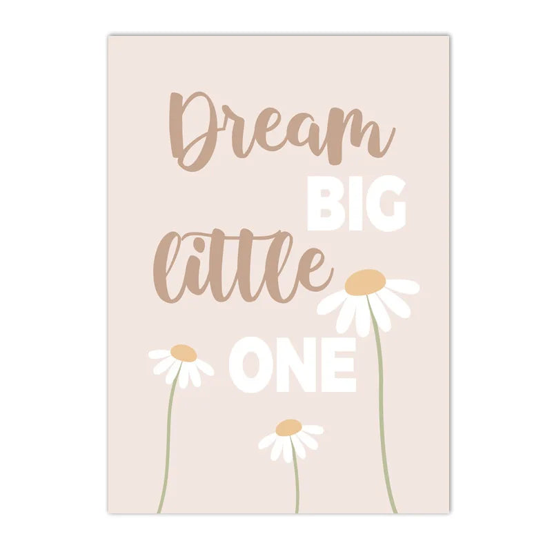 Personalized Pink Daisy Canvas Print