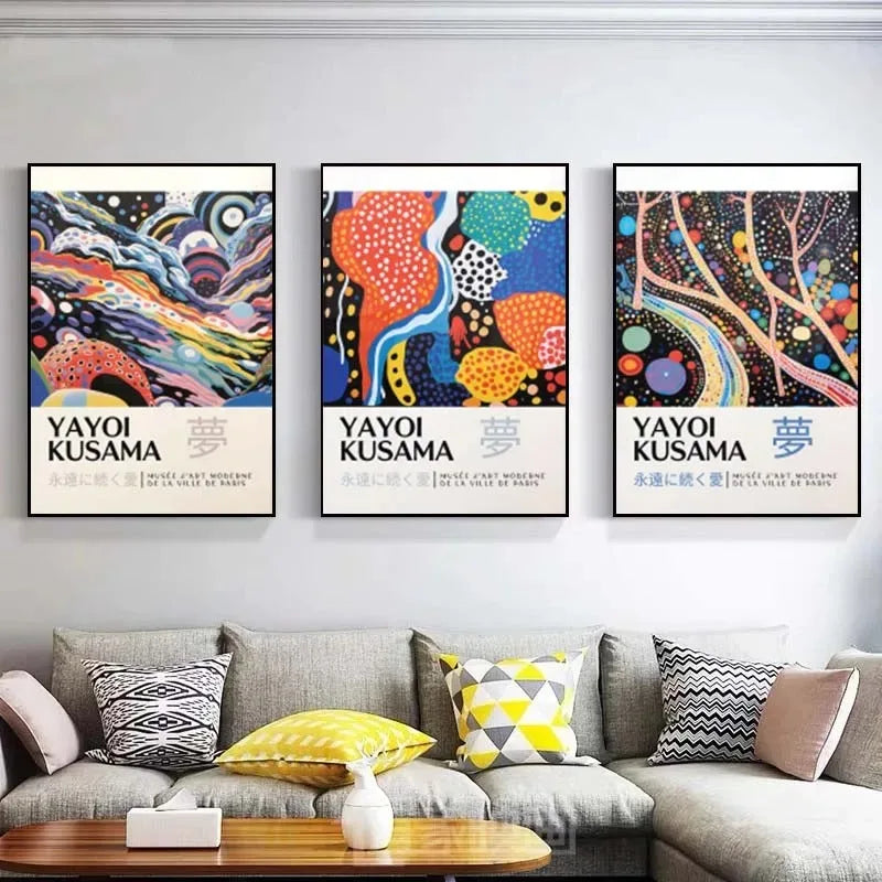 Yayoi Kusama Dream Flowers Canvas