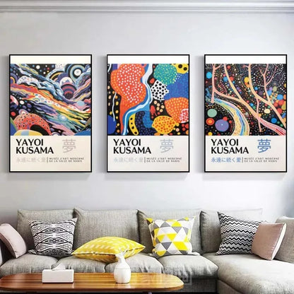 Yayoi Kusama Dream Flowers Canvas