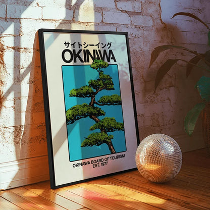 Japan Okinawa Retro Travel Canvas Print