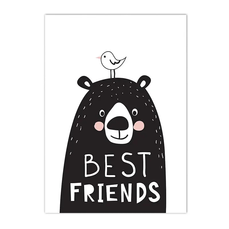 black and white canvas with arrows alphabet and numbers for kids room