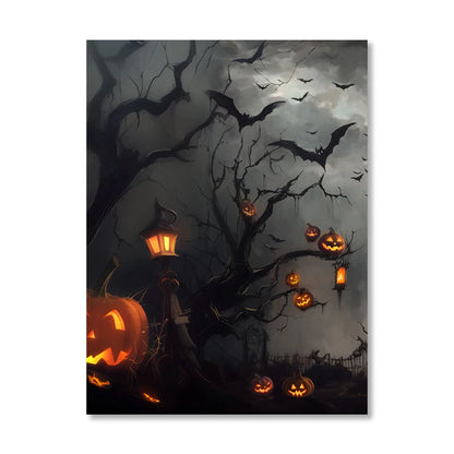 Vintage Dark Halloween Canvas Prints