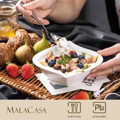 MALACASA 6-Piece Cereal Ceramic Bowl Set