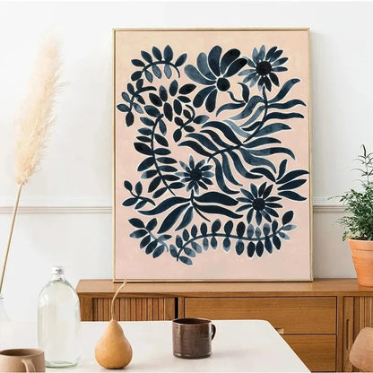 Abstract Tulips & Violets Canvas