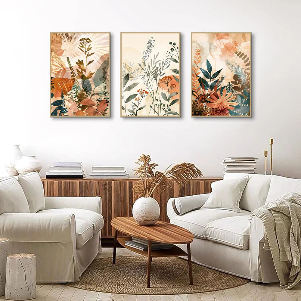 Boho Floral Canvas Prints