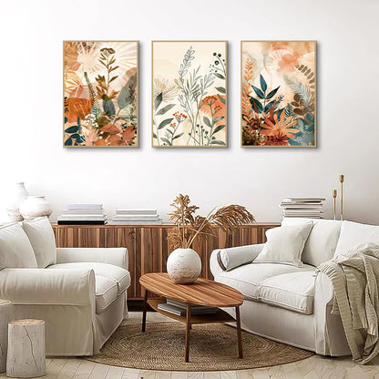 Boho Floral Canvas Prints
