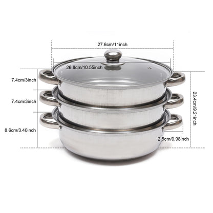 3-Tier Steamer Pot Set