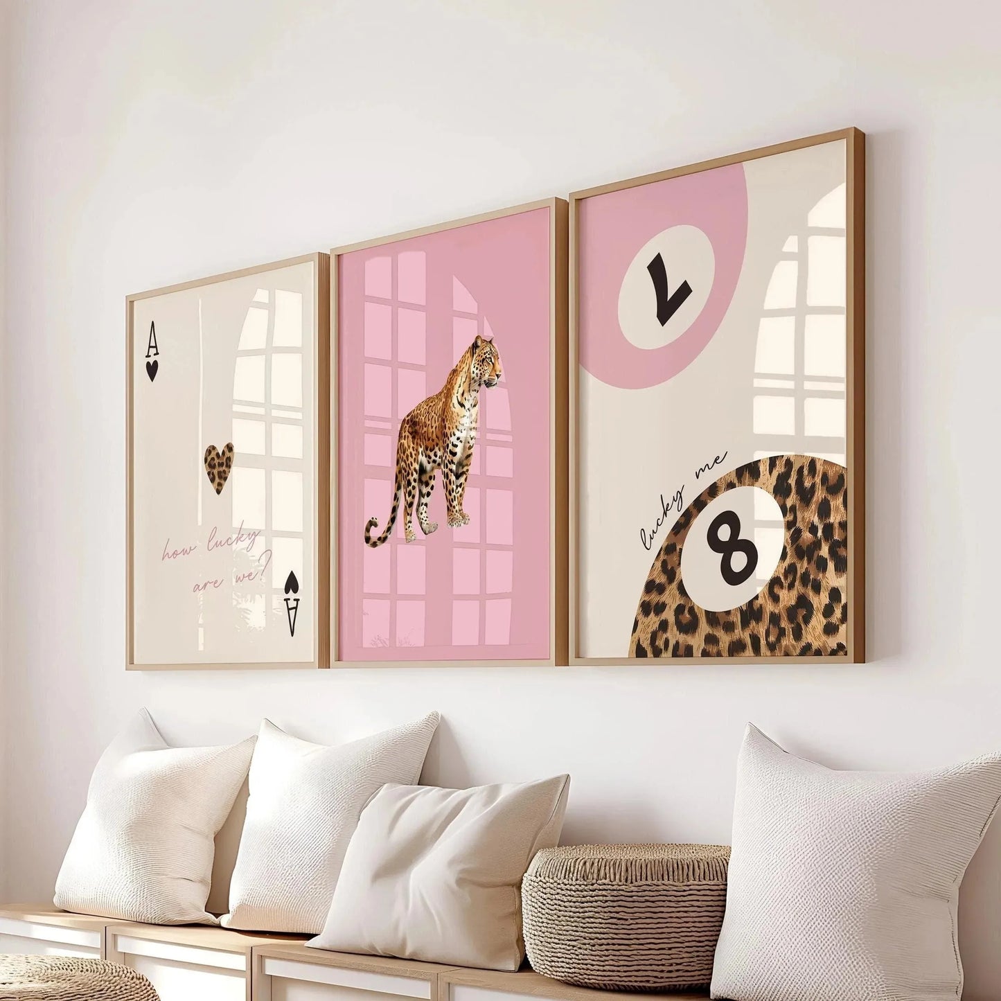 Vintage Leopard & Cheetah Canvas Print - Set Of 3