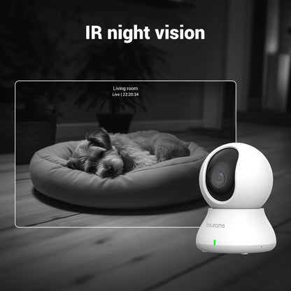 Blurams 2K WiFi Indoor Camera - Night Vision & App Control